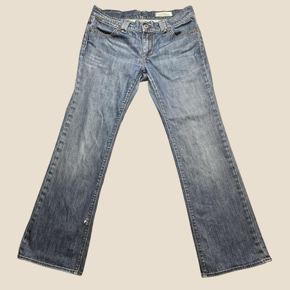 Polo Jeans Co Ralph Lauren Jeans Womens 32 Bootcut Blue Medium Wash Distressed